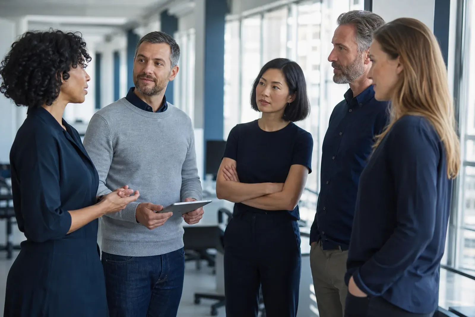 Support, sales and operations leads meeting to pick a knowledge tool for the whole company